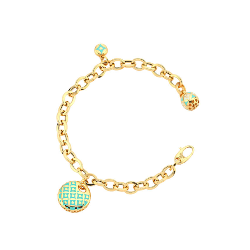 Kozmos Kalp Detaylı Cetaş Altın Bileklik - Cetaş 