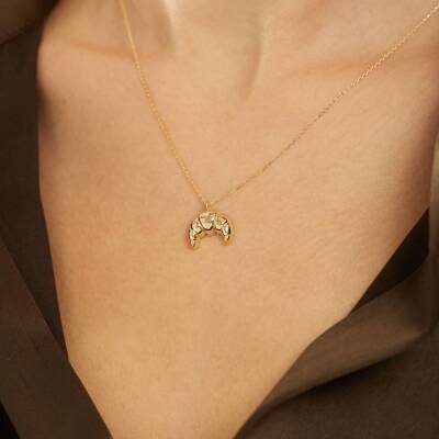 Kruvasan Altın Kolye - 1