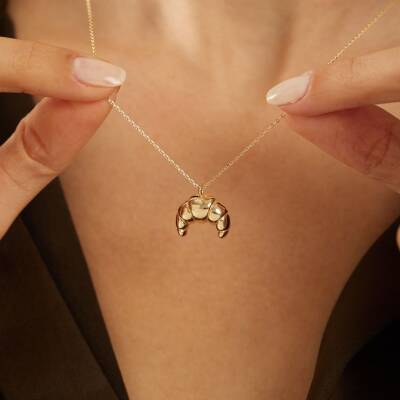 Kruvasan Altın Kolye - 2