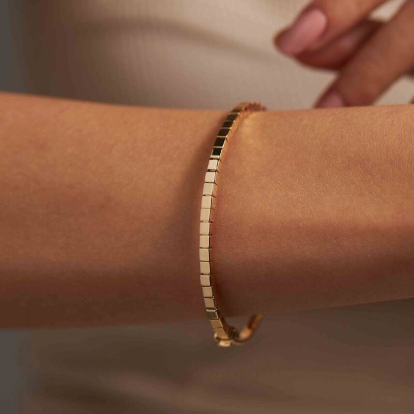 Küp Tasarım Altın Kelepçe Bilezik - Semih Haşhaş Kuyumculuk