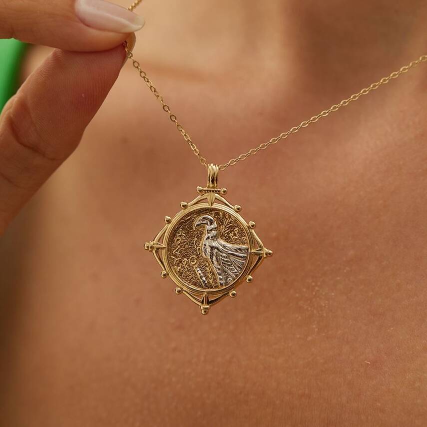 Kuşlu Plaka Altın Kolye - Semih Haşhaş Kuyumculuk (1)