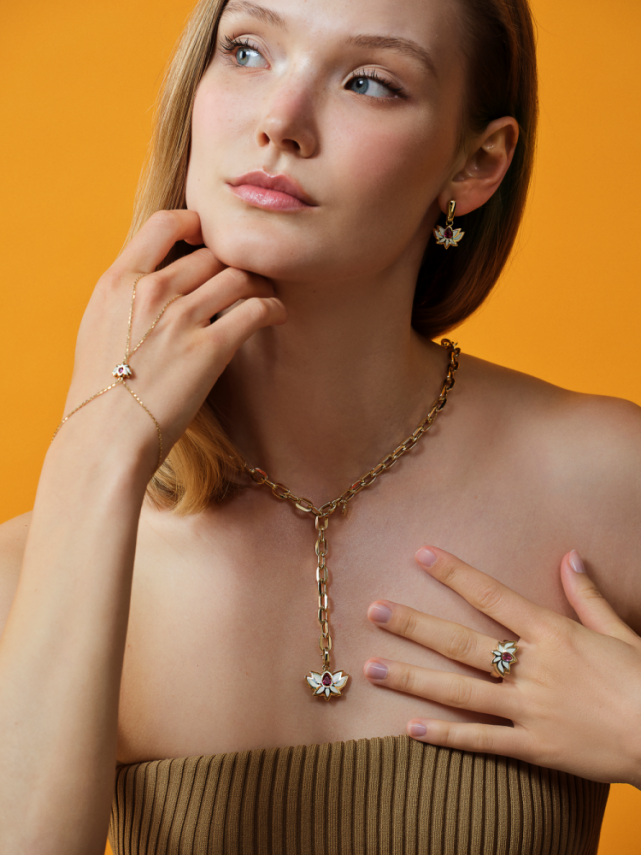 Lotus Beyaz Mineli Cetaş Yüzük - Cetaş (1)