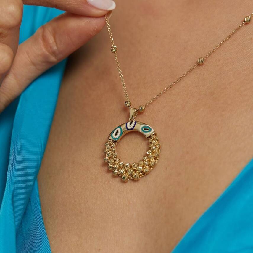 Mineli Dorika Toplu Altın Kolye - Semih Haşhaş Kuyumculuk