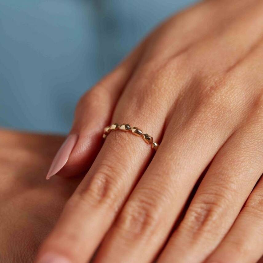 Minimal Altıgen Altın Yüzük - Semih Haşhaş Kuyumculuk