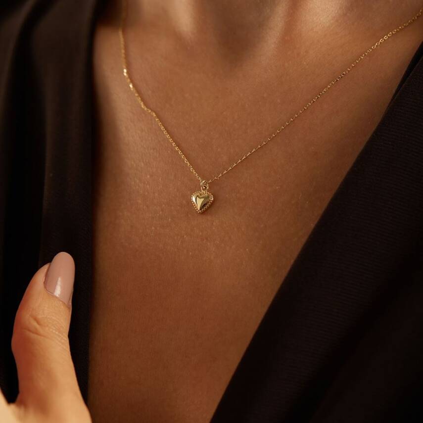 Minimal Kalp Altın Kolye - Semih Haşhaş Kuyumculuk