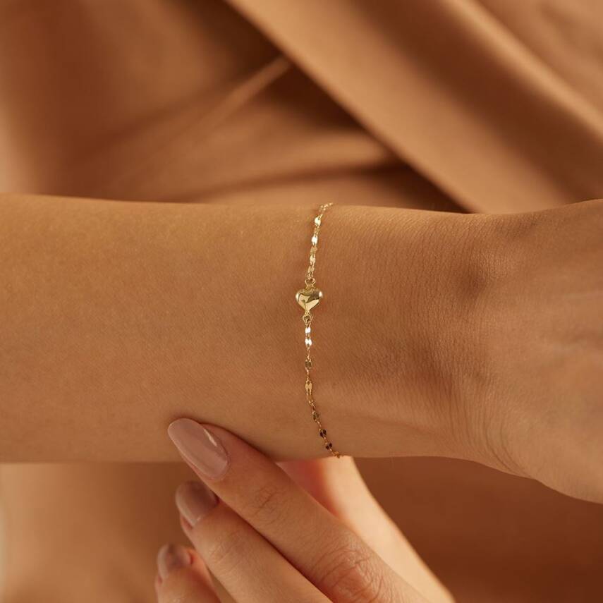 Minimal Kalpli Aynalı Zincir Altın Bileklik - Semih Haşhaş Kuyumculuk