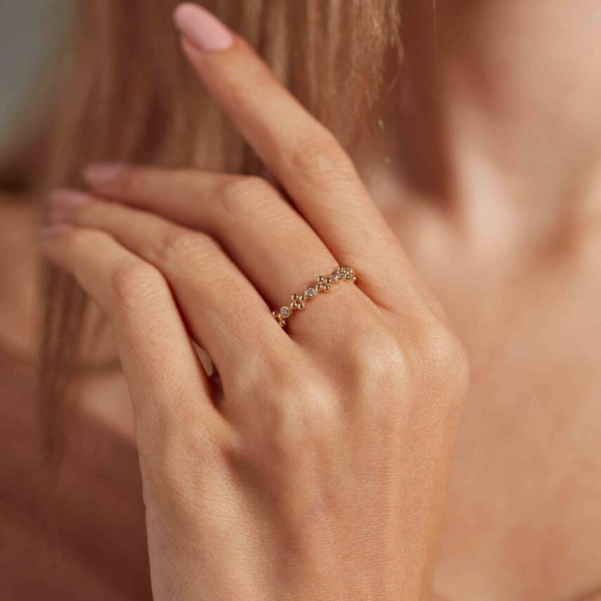 Minimal Toplu Altın Yüzük - Semih Haşhaş Kuyumculuk