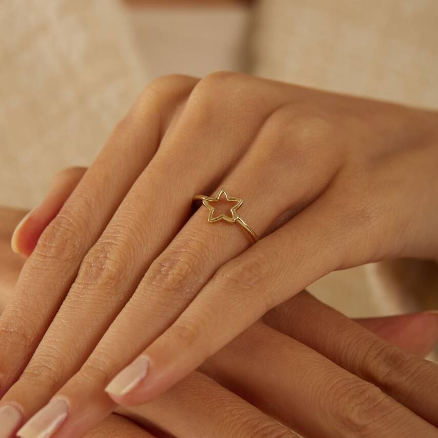 Minimal Yıldız Altın Yüzük - Semih Haşhaş Kuyumculuk (1)