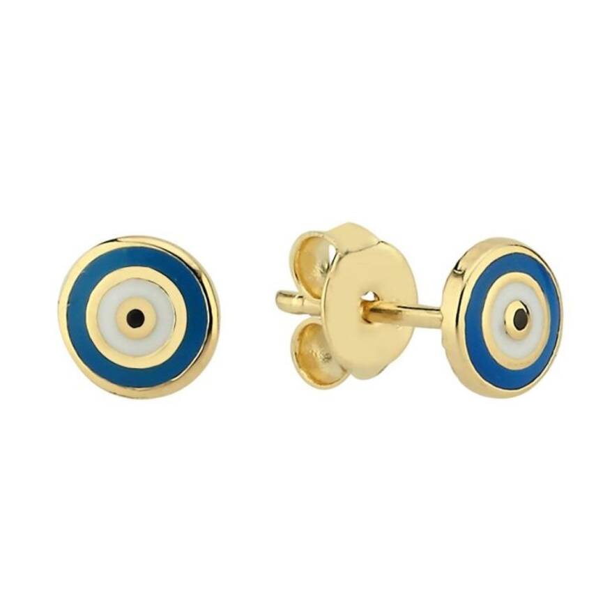 Nazar Boncuklu Altın Çocuk Küpesi - Semih Haşhaş Kuyumculuk