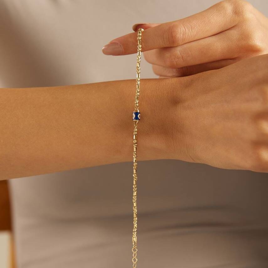 Nazar Boncuklu Dorikalı Altın Bileklik - Semih Haşhaş Kuyumculuk