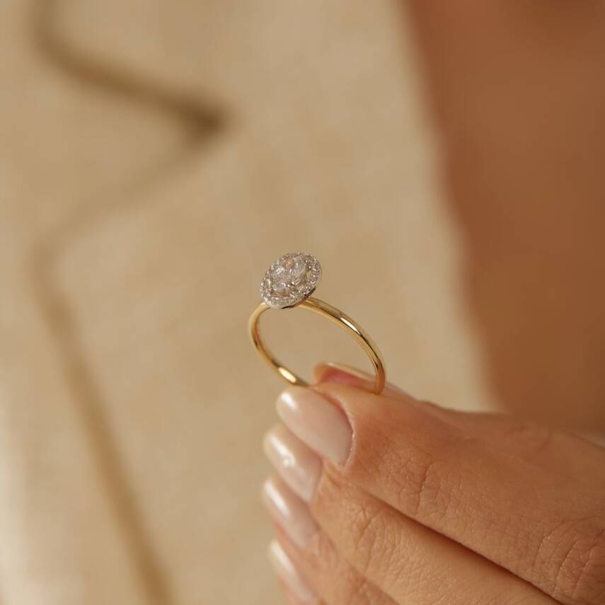 Oval Tektaş Altın Yüzük - Semih Haşhaş Kuyumculuk (1)