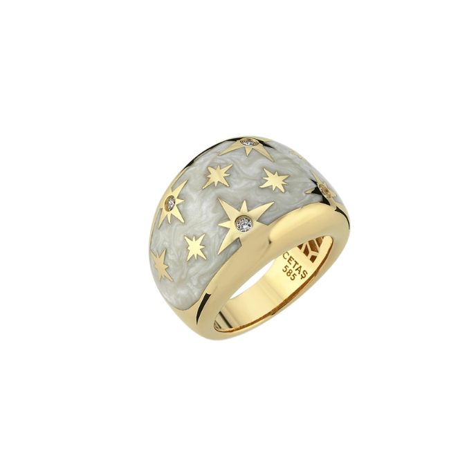 Polaris Bombeli Altın Cetaş Yüzük - Cetaş 