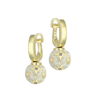 Polaris Kutup Yıldızı Cetaş Altın Küpe - 1