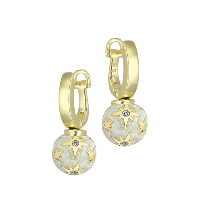 Polaris Kutup Yıldızı Cetaş Altın Küpe - Cetaş 