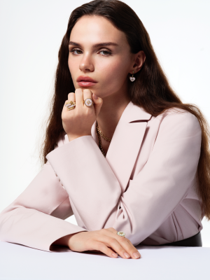 Polaris Pembe Mineli Altın Cetaş Yüzük - Cetaş (1)