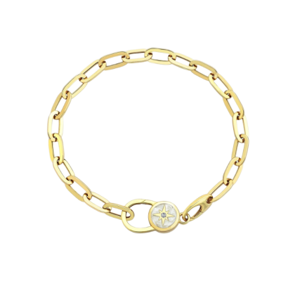 Polaris Sedef Mineli Altın Cetaş Bileklik - Cetaş 