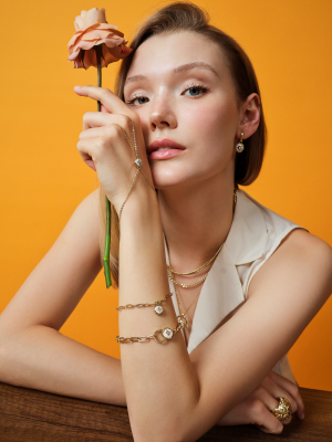 Polaris Sedef Mineli Altın Cetaş Bileklik - 2