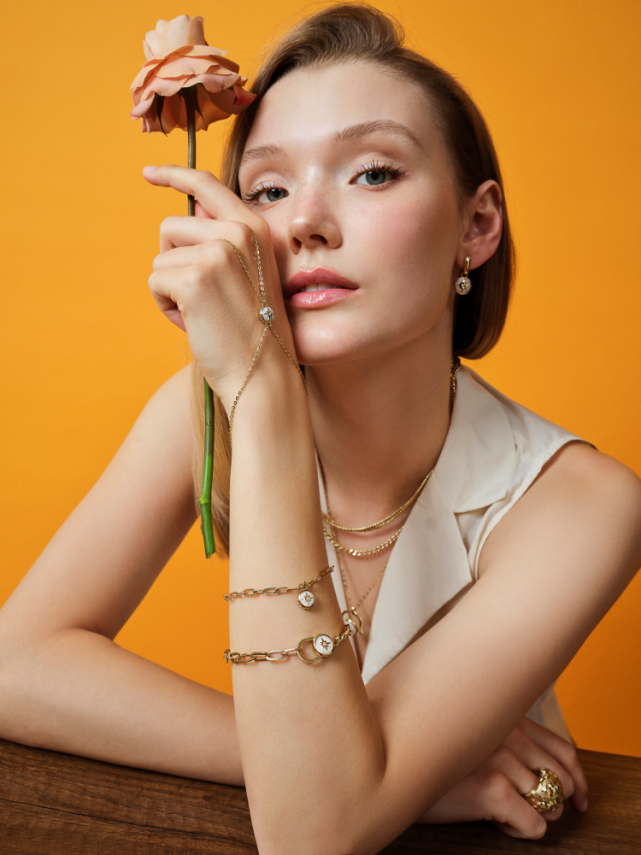 Polaris Sedef Mineli Altın Cetaş Bileklik - Cetaş (1)