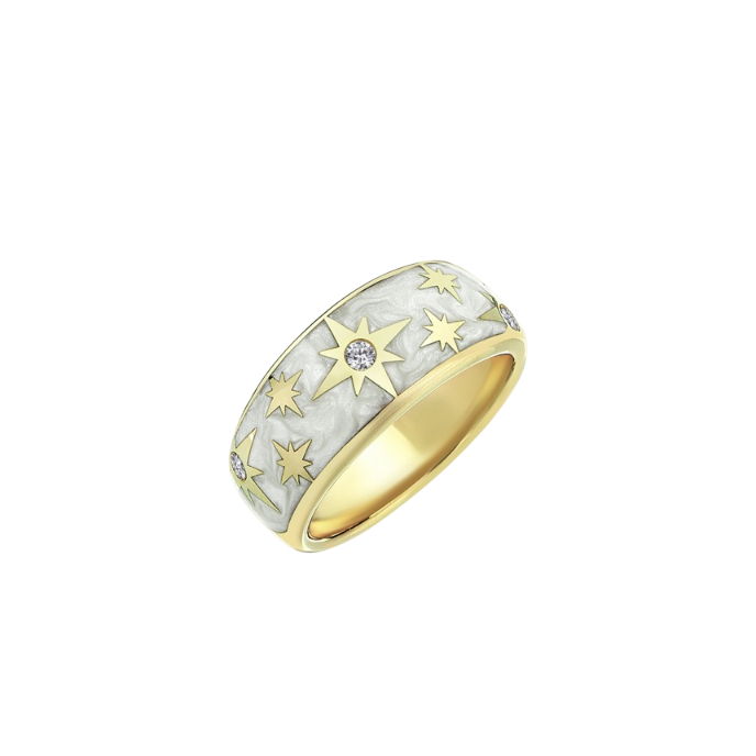 Polaris Sedef Mineli Altın Cetaş Yüzük - Cetaş 