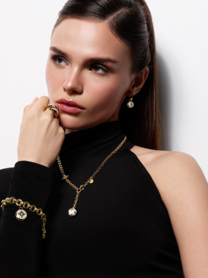 Polaris Sedef Mineli Küre Altın Cetaş Kolye - Cetaş (1)