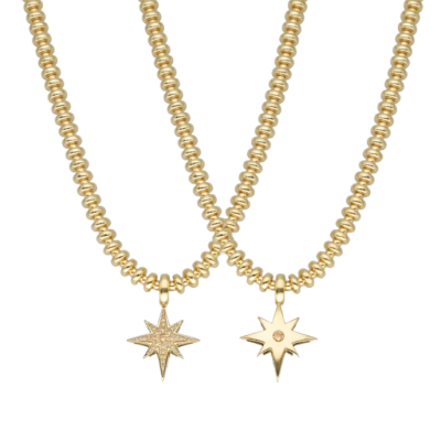 Polaris Taşlı Yıldız Altın Cetaş Kolye - Cetaş 