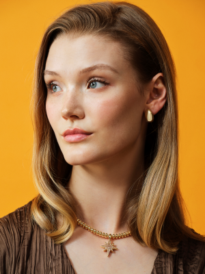 Polaris Taşlı Yıldız Altın Cetaş Kolye - 2