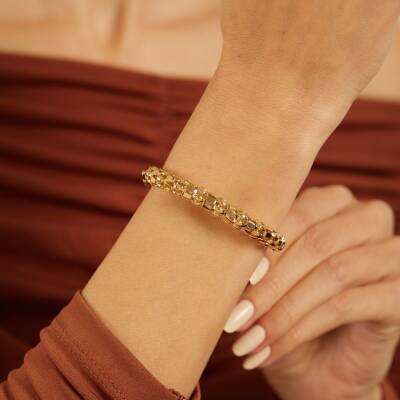 Pul Dizili Altın Bileklik - 1