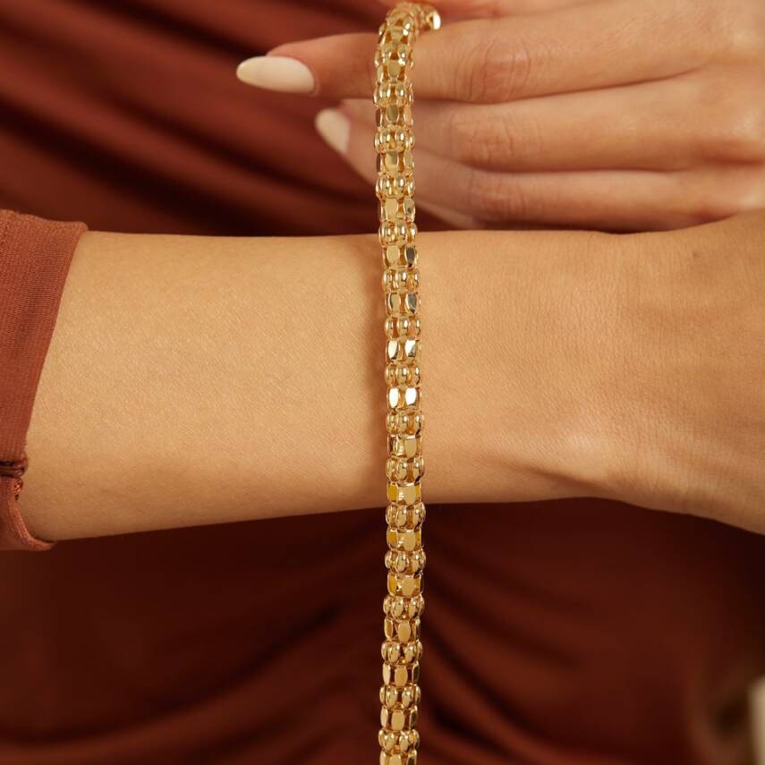 Pul Dizili Altın Bileklik - 2