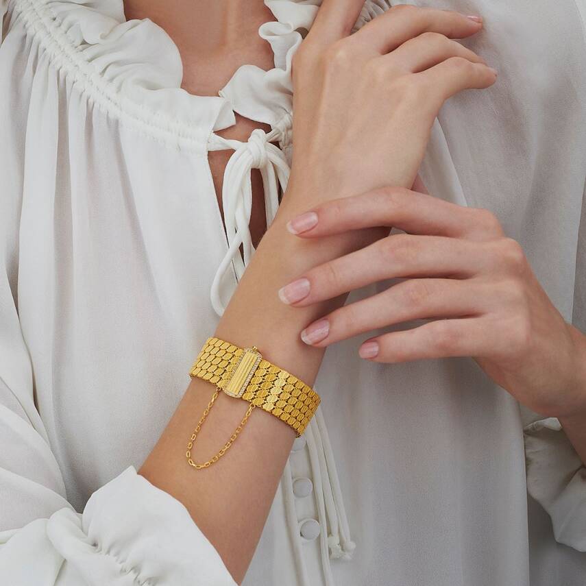 Pullu Model 5 Sıra Altın Bileklik - 2