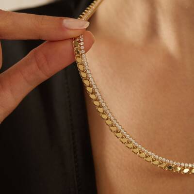 Pullu Zincir Altın Kolye - 4