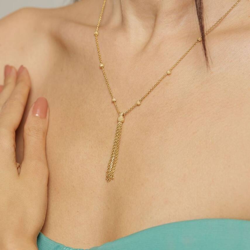 Püsküllü Dorikalı Altın Zincir Kolye - Semih Haşhaş Kuyumculuk