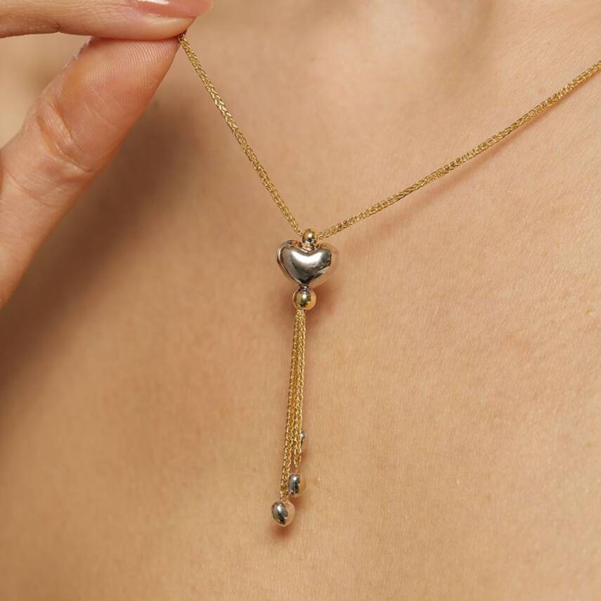 Püsküllü Kalp Altın Kolye - Semih Haşhaş Kuyumculuk (1)