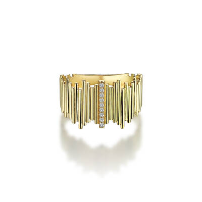 Ritim Taşlı Altın Yüzük - 2