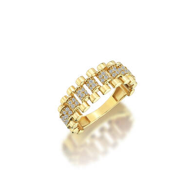 Royale Taşlı Altın Yüzük - 1