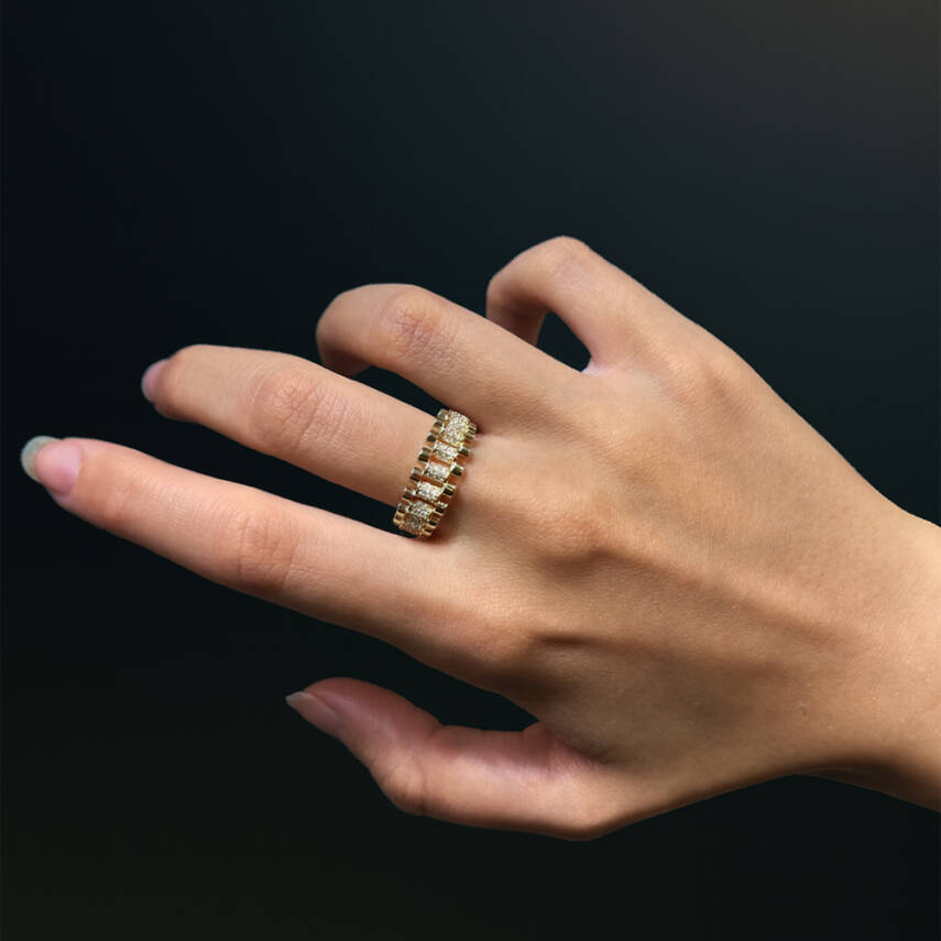 Royale Taşlı Altın Yüzük - Semih Haşhaş Kuyumculuk (1)