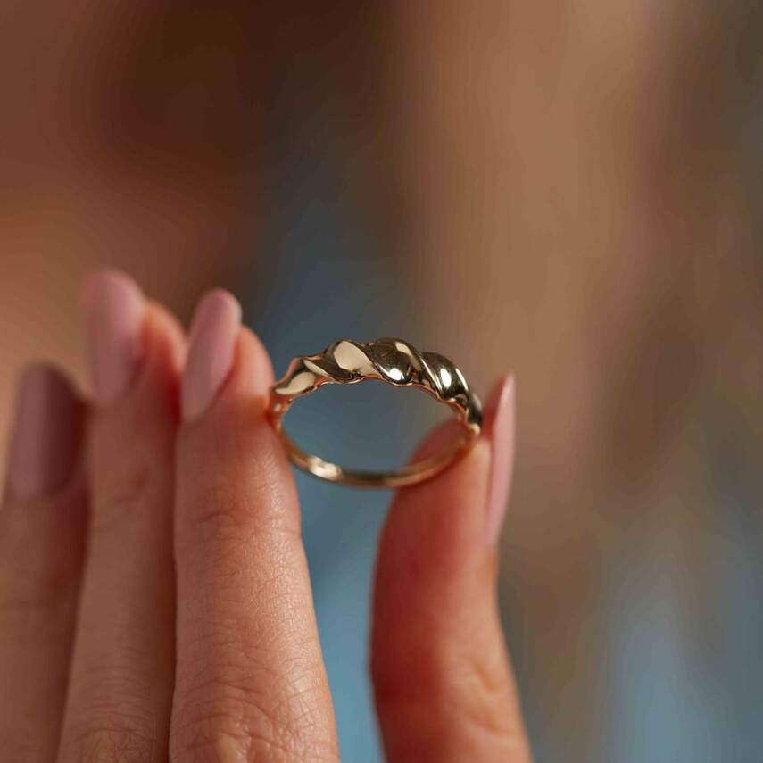 Sarmal Tasarımın Şıklığı Altın Yüzük - Semih Haşhaş Kuyumculuk (1)