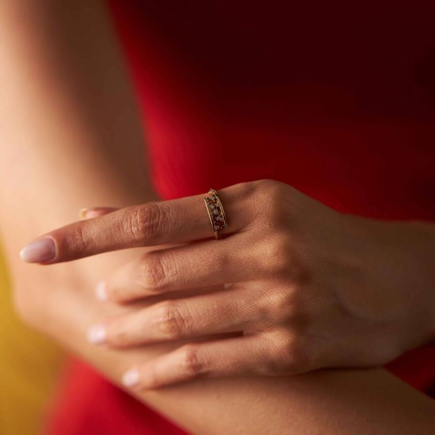 Sıra Taşlı Altın Yüzük - Semih Haşhaş Kuyumculuk (1)