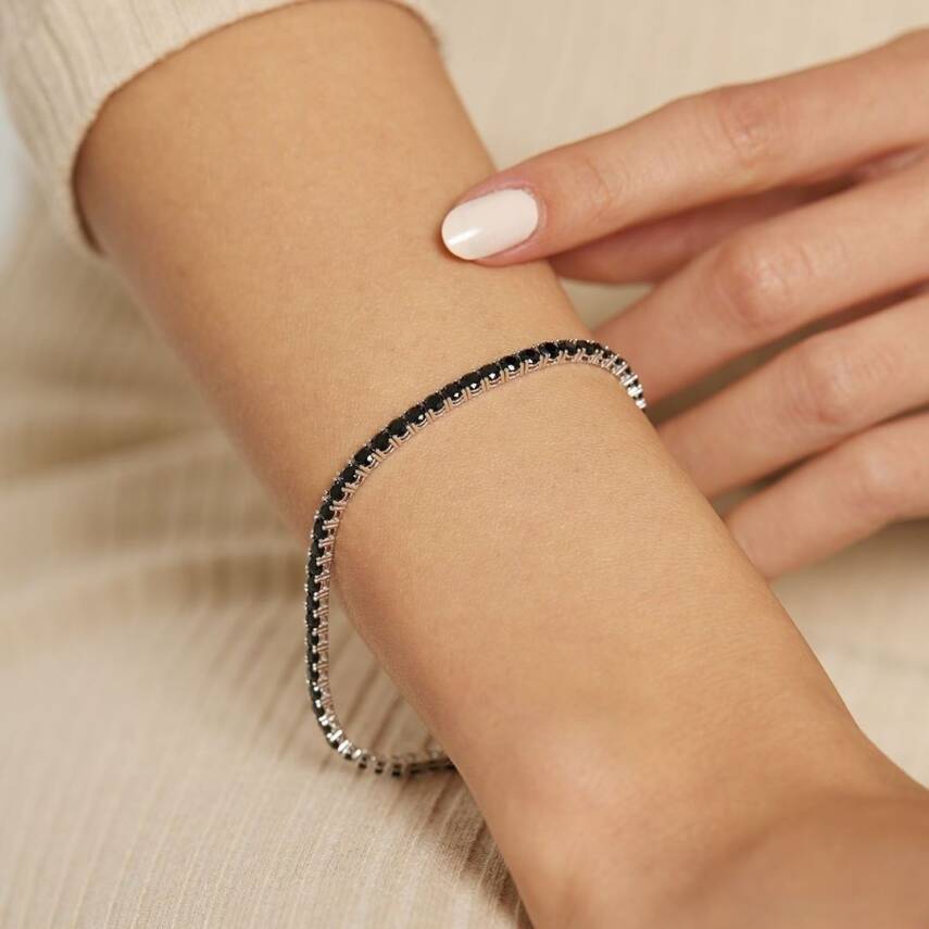 Siyah Taşlı Su yolu Altın Bileklik - Semih Haşhaş Kuyumculuk (1)