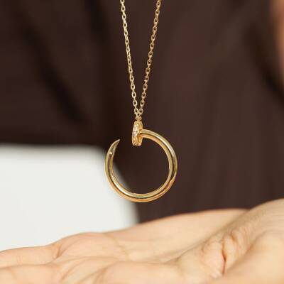 Taşlı Çivi Altın Kolye - 2