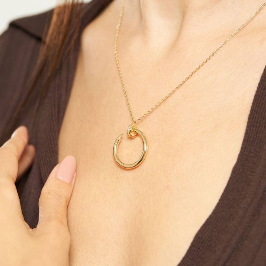 Taşlı Çivi Altın Kolye - Semih Haşhaş Kuyumculuk