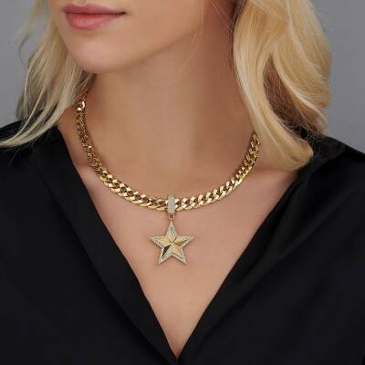 Taşlı Geometrik Yıldız Charm - 1