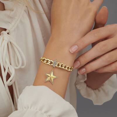 Taşlı Geometrik Yıldız Charm - 2