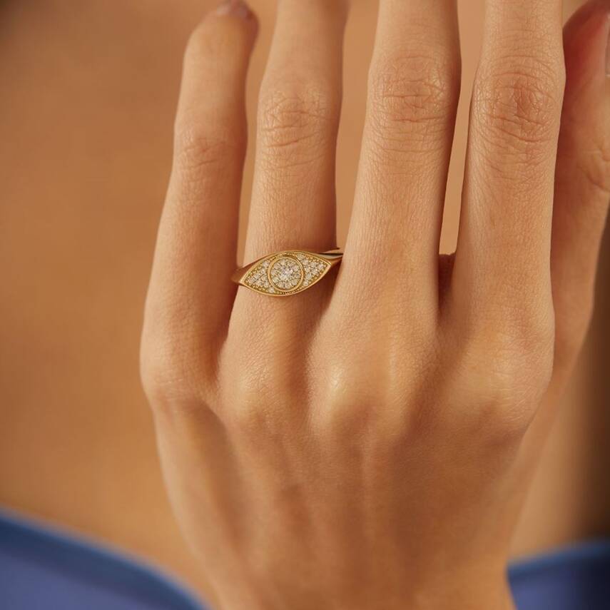 Taşlı Göz Altın Yüzük - Semih Haşhaş Kuyumculuk