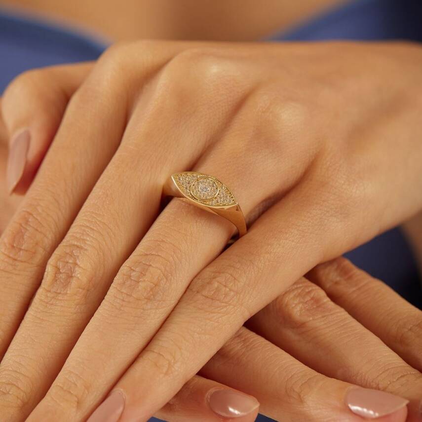 Taşlı Göz Altın Yüzük - Semih Haşhaş Kuyumculuk (1)