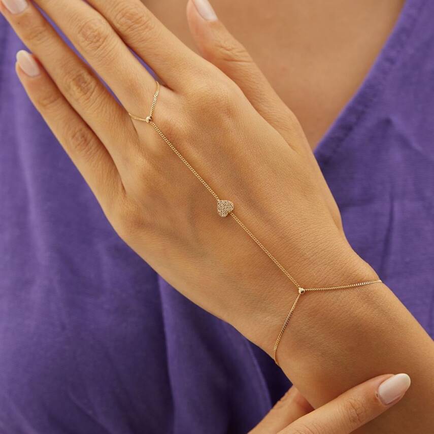 Taşlı Kalp Altın Şahmeran - Semih Haşhaş Kuyumculuk