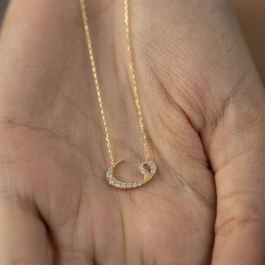 Taşlı Vav Altın Kolye - Semih Haşhaş Kuyumculuk (1)