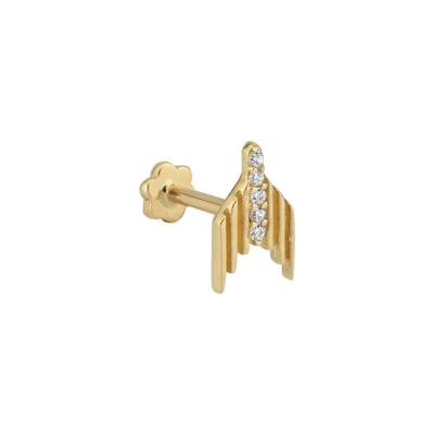 Taşlı Ve Çizgili Kuş Figürlü Tragus - 1