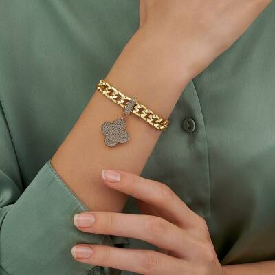 Taşlı Yonca Charm - 1