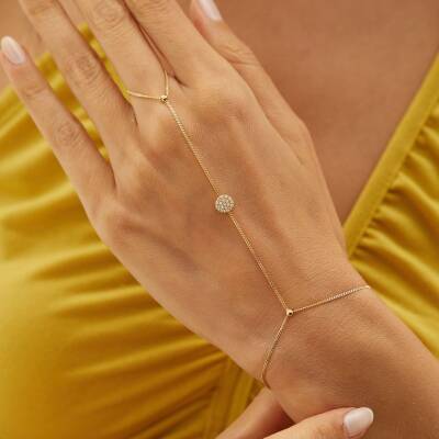 Taşlı Yuvarlak Altın Şahmeran - 1