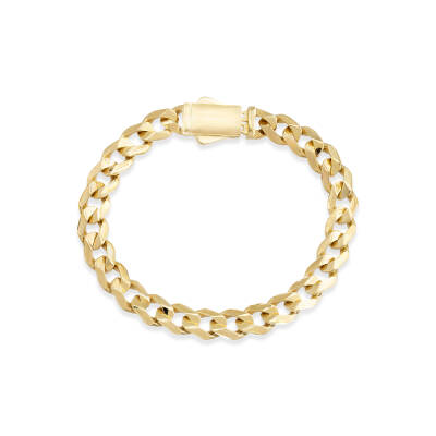 Taşsız Kilitli Zincir Altın Bileklik - 1